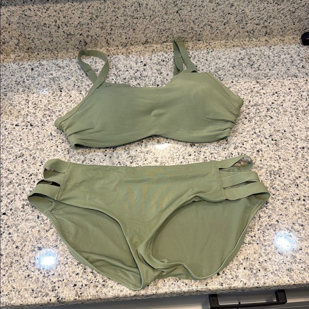 Athleta Green Bikini Swimwear